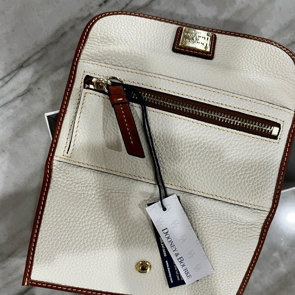 Dooney and Burke new with tags in box Italian Saffiano leather.